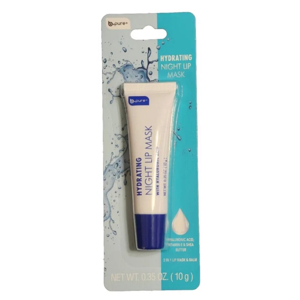 B Pure Hydrating Night Lip Mask with Hyaluronic Acid Vitamin E Shea Butter
